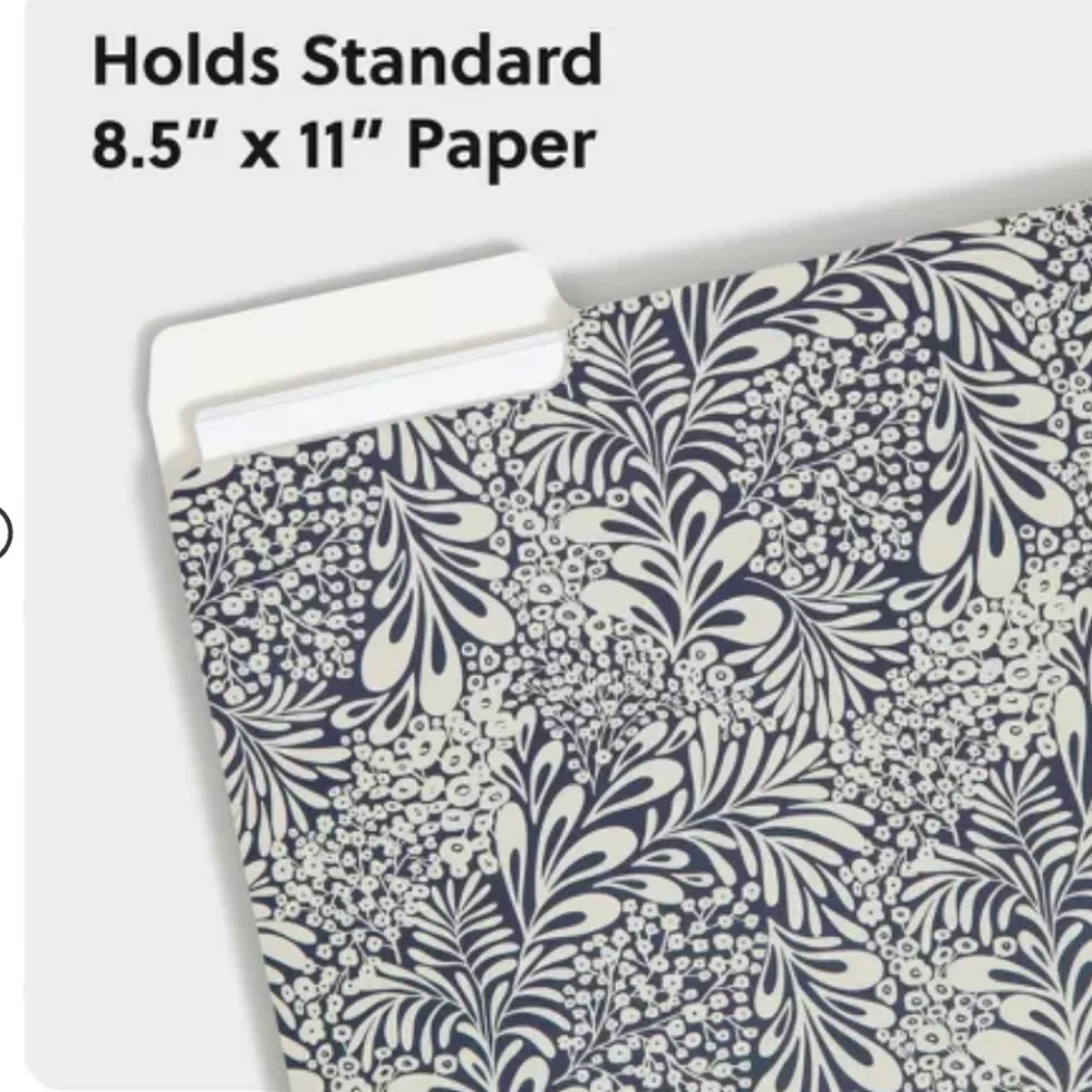 U Brands 24ct File Folders Ornate Florals